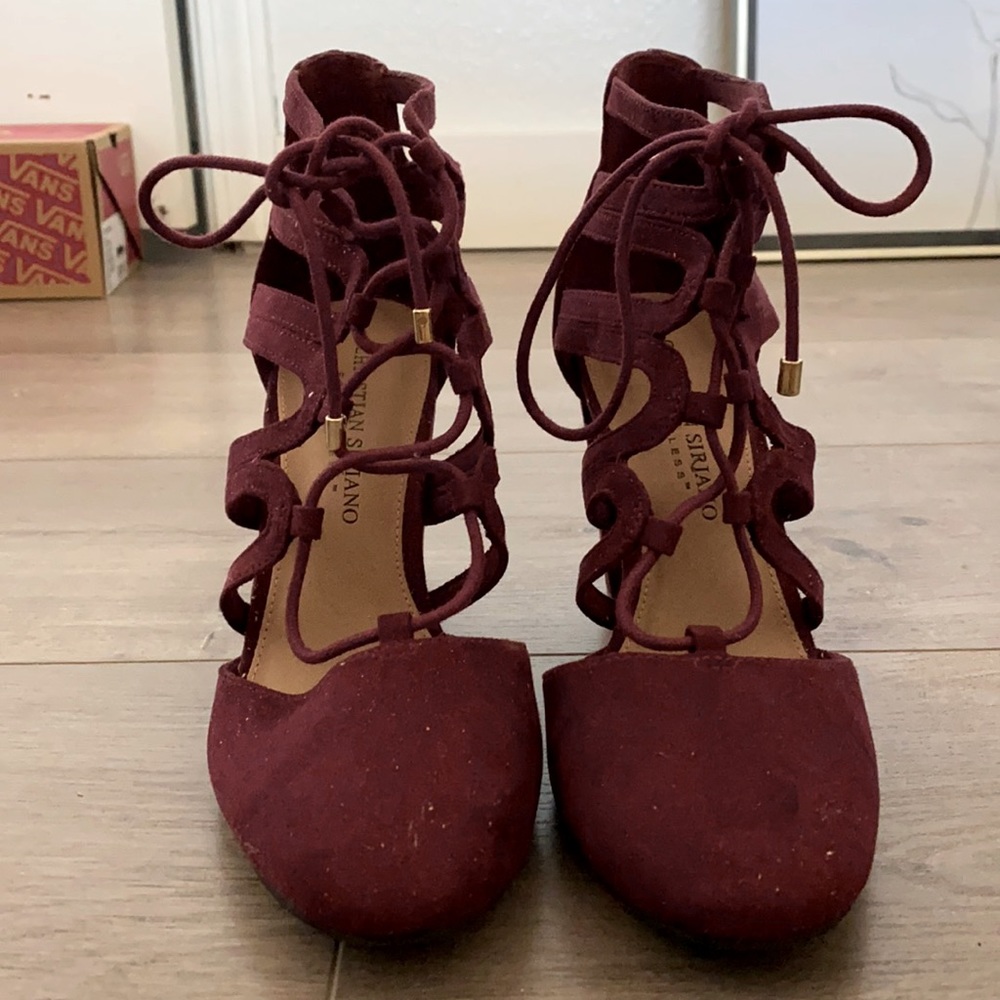 Burgundy heels